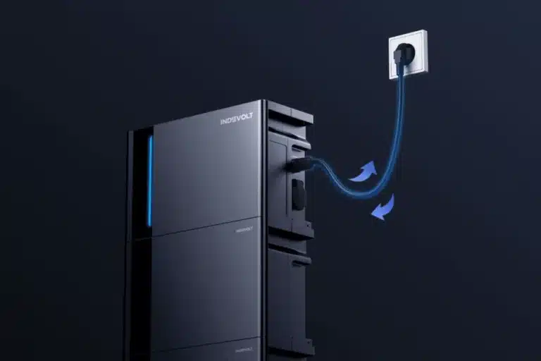 Indevolt charge and dicharge of plug in home battery on AC socket